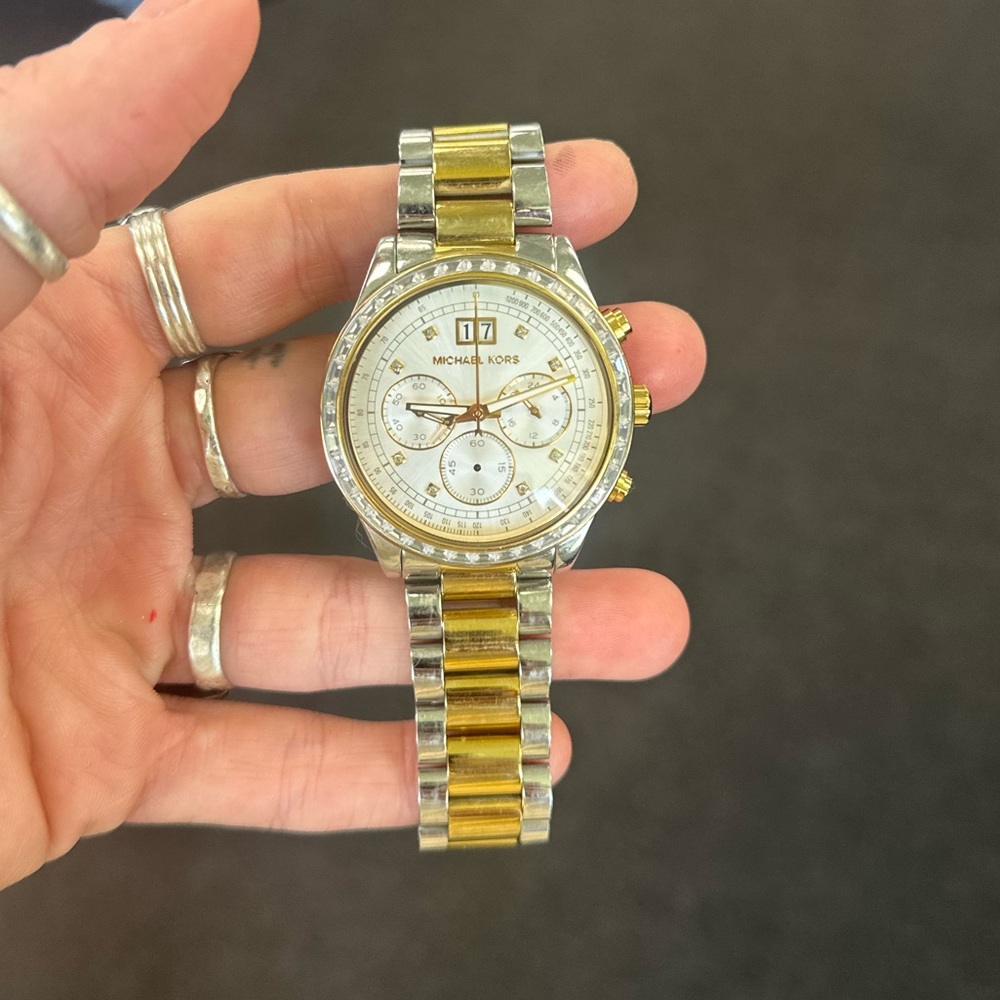 Michael Kors Brinkley Two-Toned Watch
